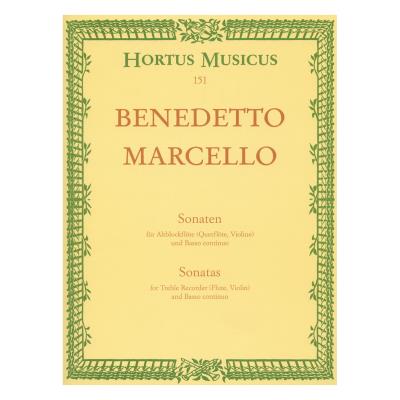 Partitions classique Hortus Musicus MARCELLO B. - SONATEN FÜR ALTBLOCKFLÖTE UND BC - VOL. 1 Flûte à bec
