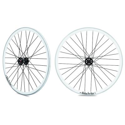 Rodi roue arrière fixie jante et moyeu blanc noir