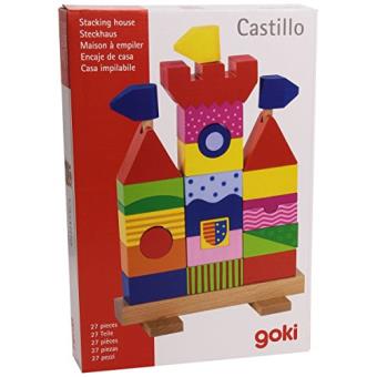 Goki – Tour D’empilage Et Formes à Emboîter En Bois Massif, Jouet éducatif Couleurs Et Formes Dès 2 Ans