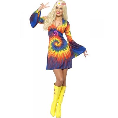 Déguisement hippie sexagénaire avec vêtement - M
