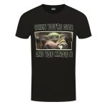 Star Wars T-Shirt Mandalorian Cute And Knows It Homme Noir - Taille S