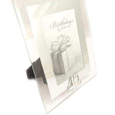 Cadre Photo Anniversaire 40 Ans Chrome 10x15 Cm Achat Prix Fnac