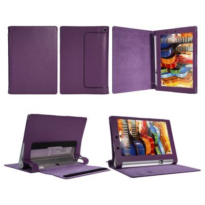 Housse Lenovo Yoga Tablet 3 10 pouces Cuir Style violette avec Stand - Etui coque de protection tablette Lenovo Yoga Tablet 3 10 violet - accessoires pochette XEPTIO case