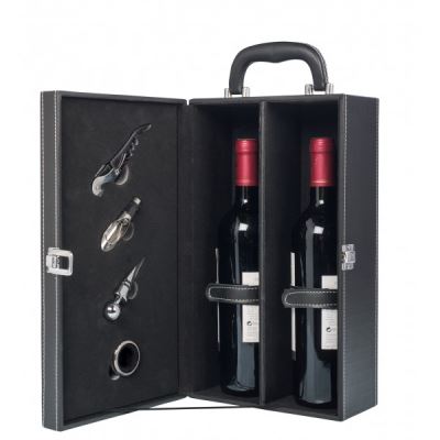 Coffret vin 4 accessoires pour 2 bouteilles de votre choix CC2