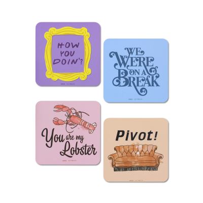Friends Quotes - Lot de 4 Sous-verres 10 x 10 cm