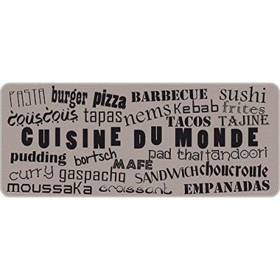 Id mat 50120 cuisine du monde tapis fibre polyamide/pvc beige 120 x 50 x 0,4 cm
