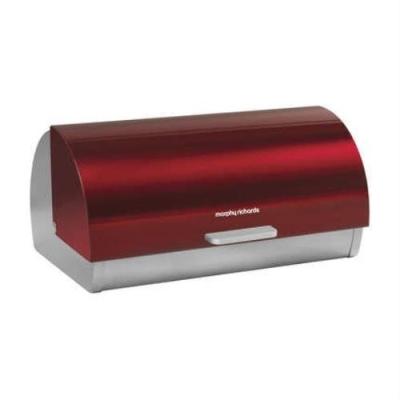 MORPHY RICHARDS CORBEILLE À PAIN À COUVERCLE COULISSANT (ROUGE)