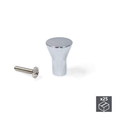 Emuca Poignée pour meuble, D. 16 mm, Zamak, Chromé, 25 ut.