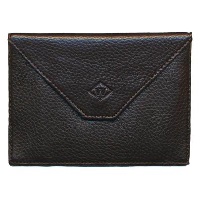 Etui cuir rabat Carte Grise papiers voiture marron