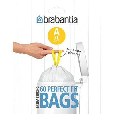 Brabantia 348983 distributeur de sacs poubelles poignées coulissantes 3 l blanc