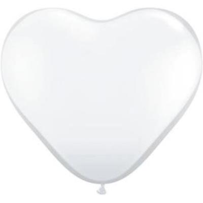 8 white ballons de mariage de coeur folat 8148