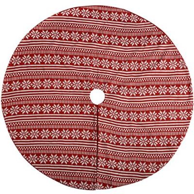 Werchristmas jupe de sapin de noël flocon de neige motif jacquard, tissu, multicolore, 120 cm, grand