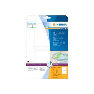 HERMA Special - etiketten voor hoes CD/DVD - 50 etiket(ten)