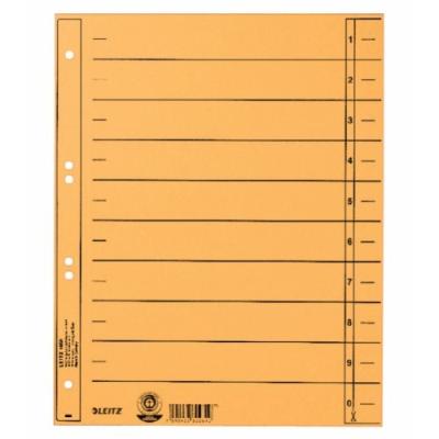Leitz - intercalaires, format a4 extra large,en carton manille230g m2, colorés de jaune, les onglets vierges peuvent être découp