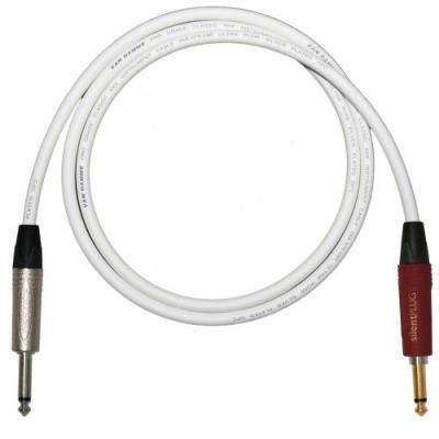 Designacable Van Damme XKE Câble de guitare avec connecteurs jack Neutrik NP2X-AU vers NP2X 4 blanc