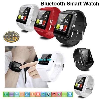 Montre connectée U8 multi fonctions tactile compatible Android et IOS Blanche