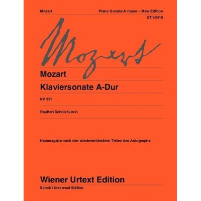Mozart Wolfgang Amadeus - Sonate KV331 (300i) en La Majeur (Marche Turque) --- Piano