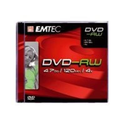 EMTEC - 10 x DVD-RW - 4.7 Go (120 minutes) 4x - argent - boîtier CD