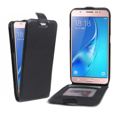 Etui en PU Crazy Horse Vertical pour Samsung Galaxy J5 (2016) - Noir