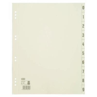 Elba - intercalaires, chamois, 240 x 300 mm, en carton dur, 230 g m2, impression recto-verso chiffres 0-9, champs 10 20perforat
