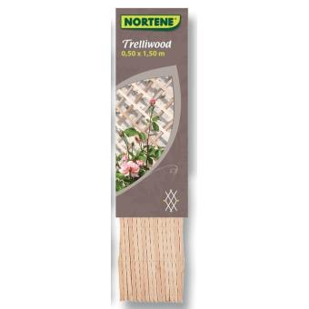 Treillis Extensible En Bois Nortene TRELLIWOOD - 0,5 X 1,5 M, Idéal Pour Plantes Grimpantes, Clôture Décorative