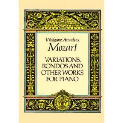 Partitions classique DOVER MOZART W.A. - VARIATIONS RONDOS & OTHER WORKS FOR PIANO Grand format