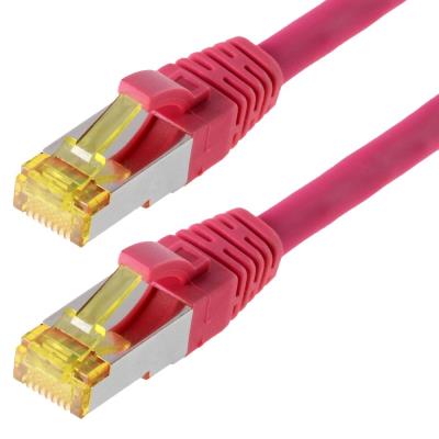 Patchcable s ftp (pimf) cat 6a magenta 3m - patchcable avec schmalem knickschutz helos 118134