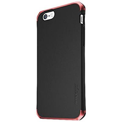 ITSKINS Nitro Forged - Achterzijde behuizing voor mobiele telefoon - aluminium, polyurethaan, polycarbonaat - zwart, rood - voor Apple iPhone 6, 6s