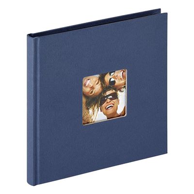 Album de design Fun Standard 18x18 cm bleu, avec cadrage
