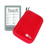 Etui coque rouge de protection pour liseuse ebook Pocketbook Touch Lux 6"