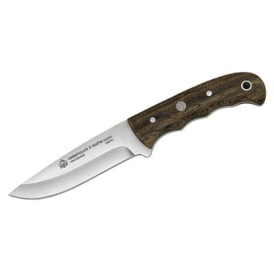 PUMA 307411 COUTEAU IP CATAMOUNT II AVEC MANCHE EN BOIS DE CHÊNE, LAME EN ACIER 440 C ET GAINE EN CUIR