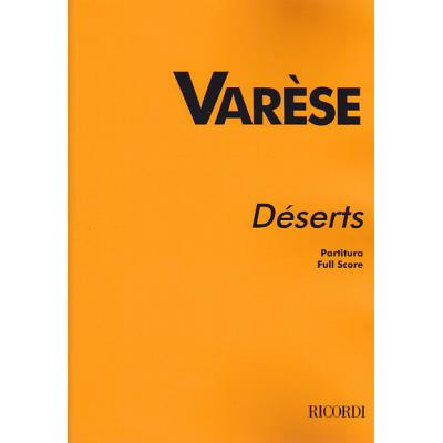 Partitions classique RICORDI VARESE E. - DESERTS - PERCUSSIONS - BACCALAUREAT 2012 Percussion