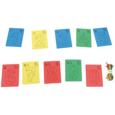 House Of Kids - Lot de 10 chiffres a lacer en eva mousse + 10 lacets