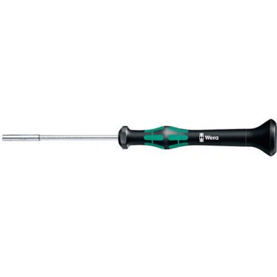 Wera 05118112001 2069 Tournevis &eacute;lectronicien &agrave; douille, 2.5 mm x 60 mm, Noir/vert