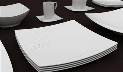 Porcelaine blanche kensai*plat rectangulaire 37x23cm