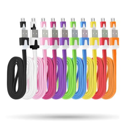 Câble Chargeur pour SAMSUNG Galaxy S6 Edge USB / Micro USB Noodle Universelle (BLANC)
