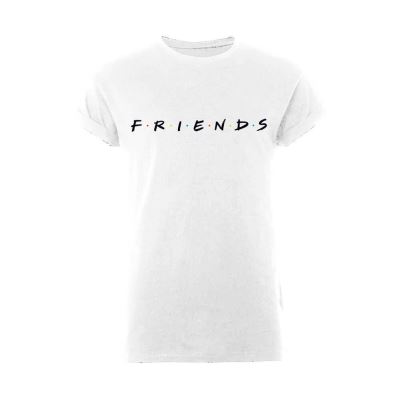Femmes Amis classique Logo Rolled T-shirt manches: Grand