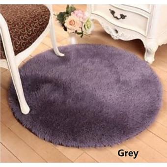 Tapis De Bain Rond En Soie 140 X 140 Cm Gris Achat Prix