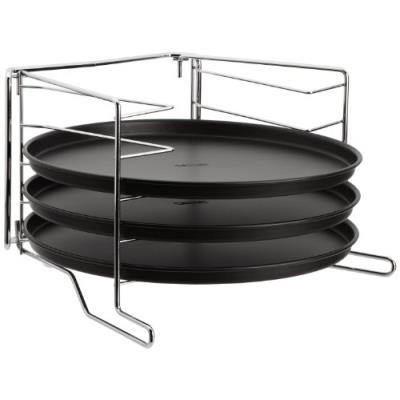 Moules 3 pizza 29 cm Métal Anti-Adhésif a/supporf*