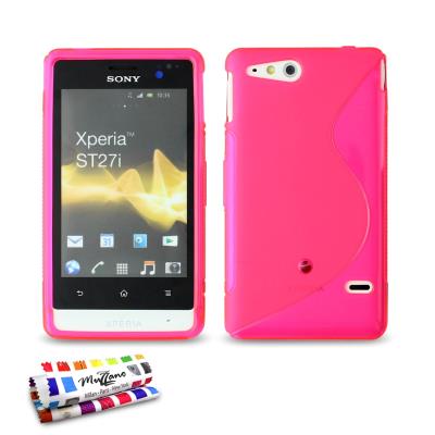 Coque Souple ORIGINALE Ultra Fine Rose , Le S, Premium de MUZZANO pour SONY XPERIA GO ST27
