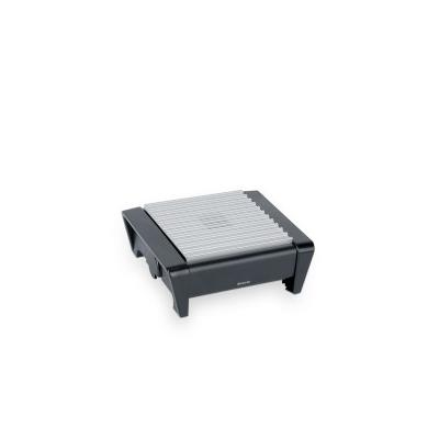 BRABANTIA 477041 CHAUFFE-PLAT 1 BOUGIE + GRILLE GRISE NOIR SATINÉ