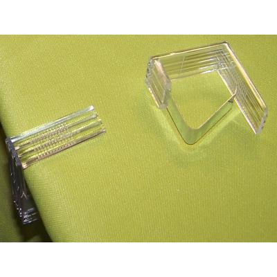 4 pinces de table plastique transparentes