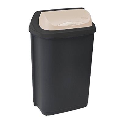 Okt 2053713 roll-top poubelle plastique graphite/crème 50 l