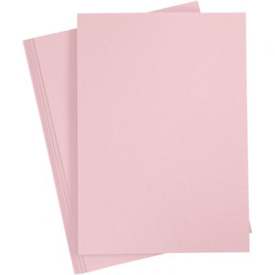 Creotime carton 21 x 29,7 cm 10 pièces rose pastel rose pastel