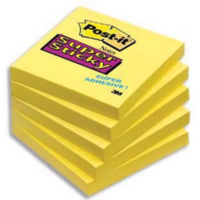 Lot de 12 blocs repositionnable SUPERSTICKY 90 feuilles format 76x76mm 654S