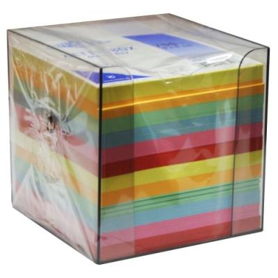 Wedo 270265016 cube-mémo en plastique avec feuillets 9,5 x 9,5 cm transparent werner dorsh (wedo)