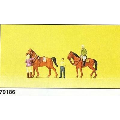PREISER 1/160 ÈME - PR79186 - MODÉLISME FERROVIAIRE - A L'ECOLE D'EQUITATION