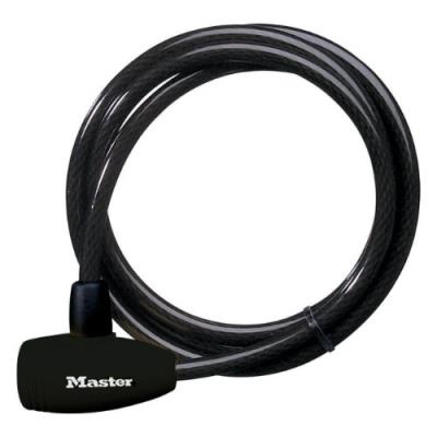 Master lock 8154eurd câble à boucles en acier tressé noir 1.80 m niveau de securite 5 10