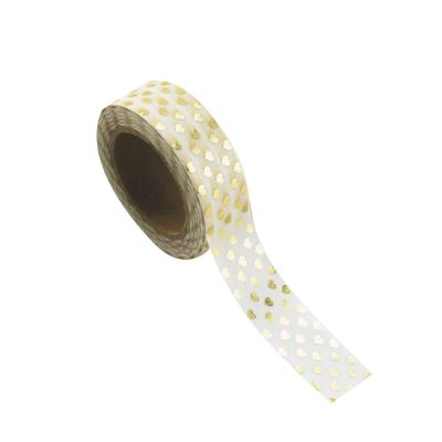 washi tape blanc mini c?urs or 15mmx10m