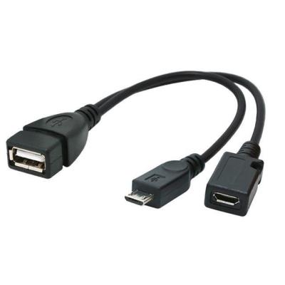 Câble gembird usb otg af à micro bm + micro bf, 0,15 m a-otg-afbm-04